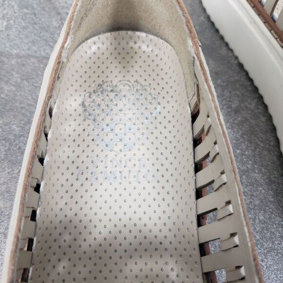 Vince Camuto Shoes Womens 5 M Cream Woven Slip-On Romeen Platform Sneakers - Picture 8 of 12
